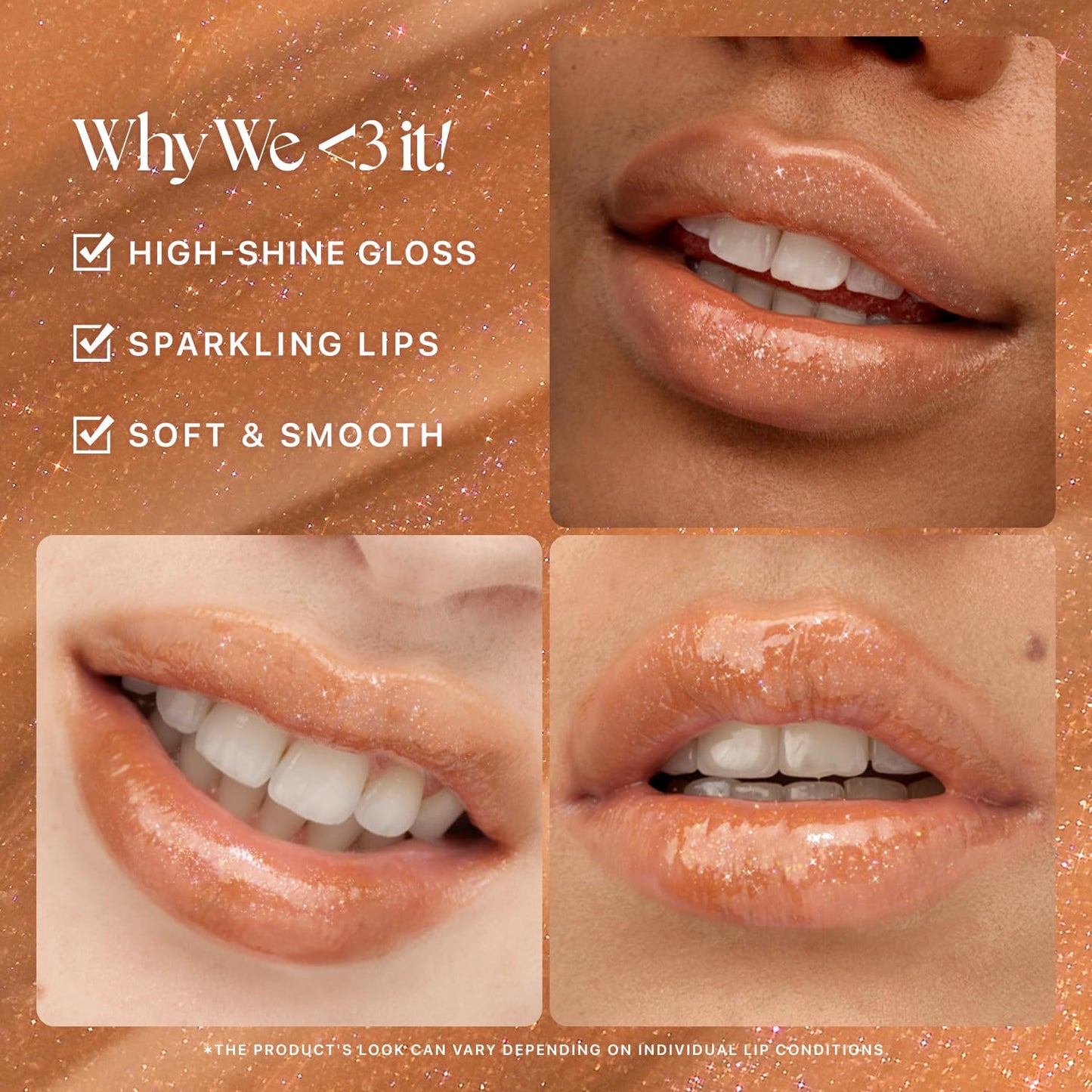 Honey Melting Lip Glitter Gloss Balm