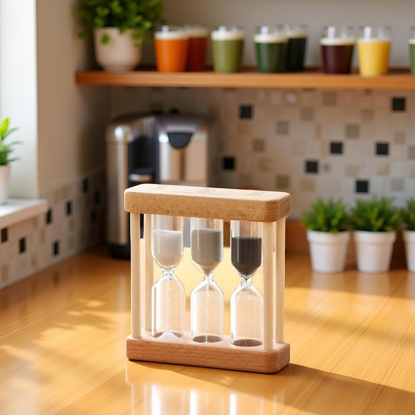 Wooden Sand Hourglass Timer for Kitchen & Home Décor