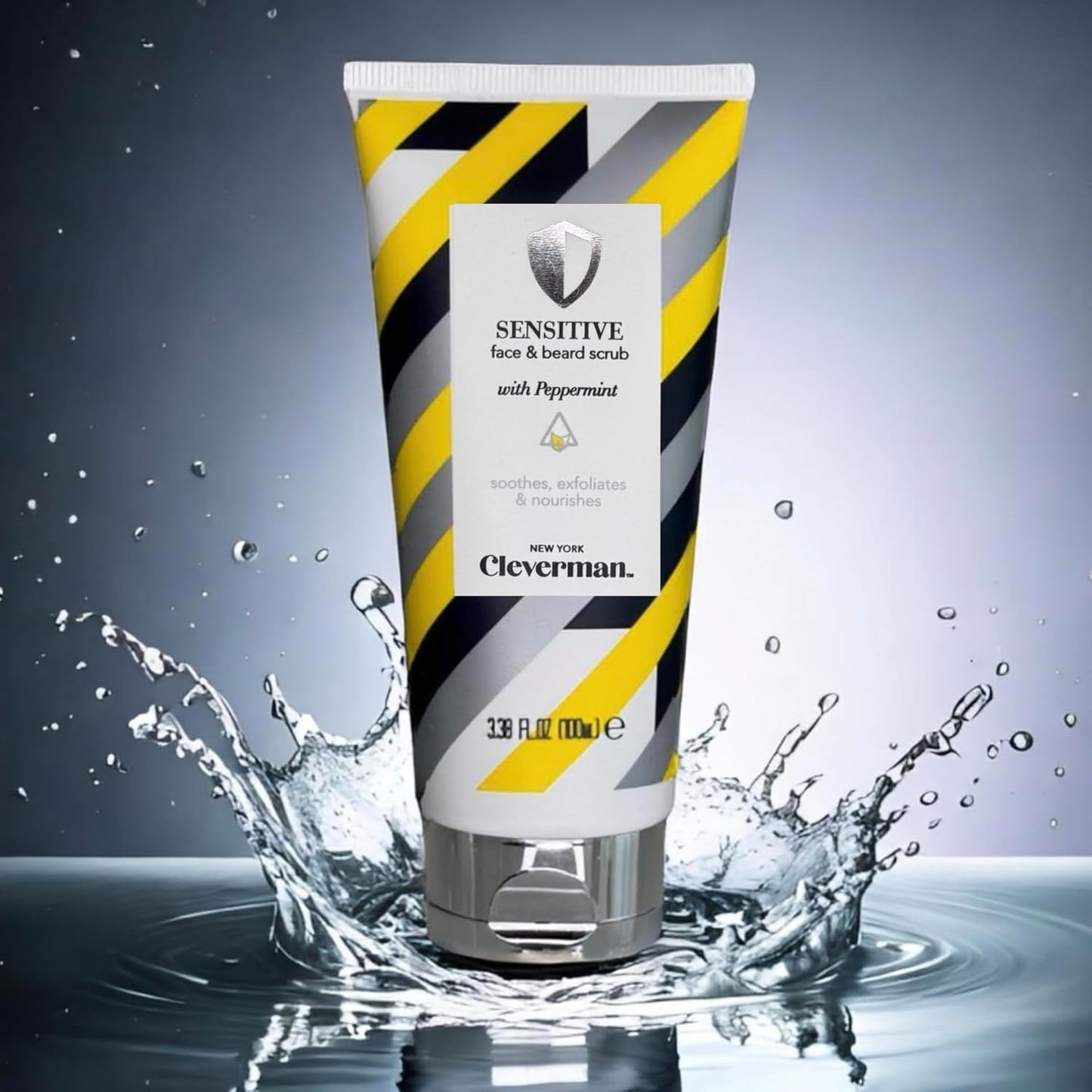 Sensitive Face & Beard Scrub for Men with Peppermint