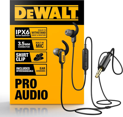 Wired 3.5mm Earbuds with Microphone for Work & Outdoor Use