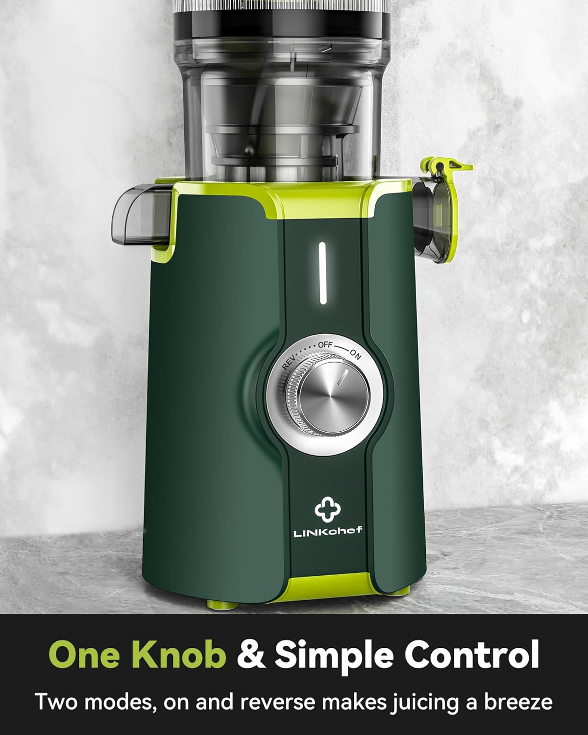 200W Cold Press Juicer with 4.35-Inch Wide Feed Chute
