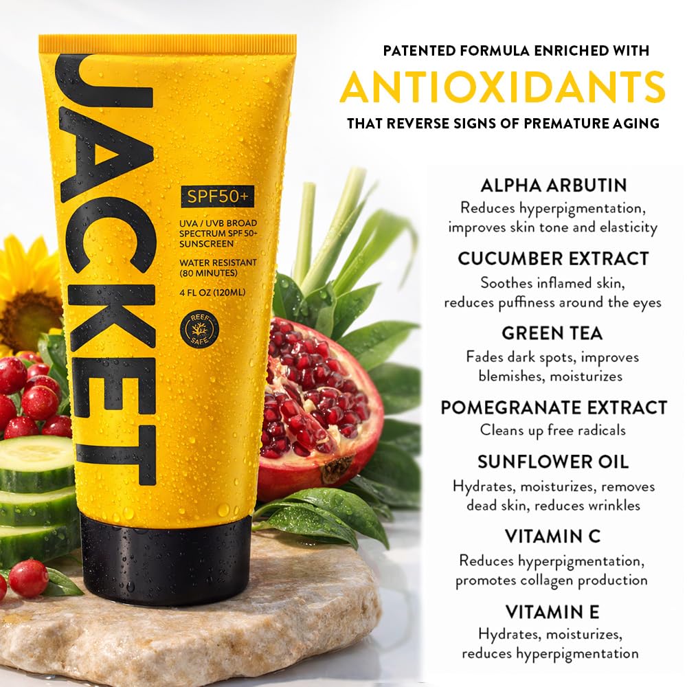 SPF 50+ Anti-Aging Sunscreen Lotion with Vitamin C & Zinc Oxide