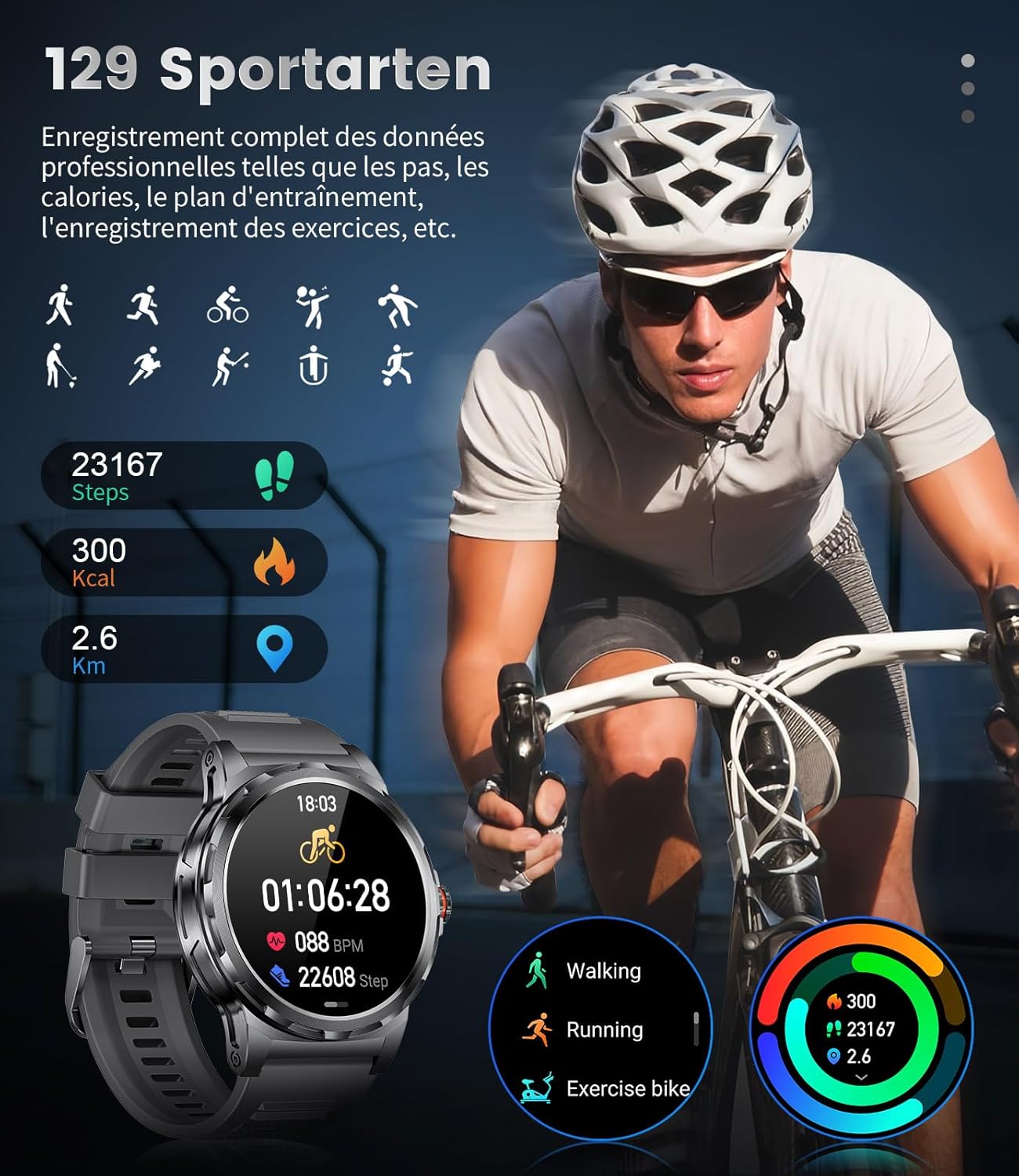 1.43-Inch AMOLED Smart Watch with Bluetooth Calling & Health Monitor