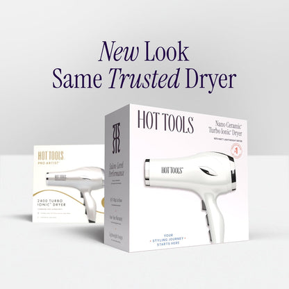 Turbo Ceramic Ionic Hair Dryer with 3 Styling Attachments