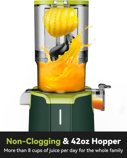 200W Cold Press Juicer with 4.35-Inch Wide Feed Chute