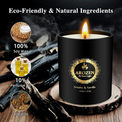 Mahogany Teakwood Soy Candle for Men, 10.8oz