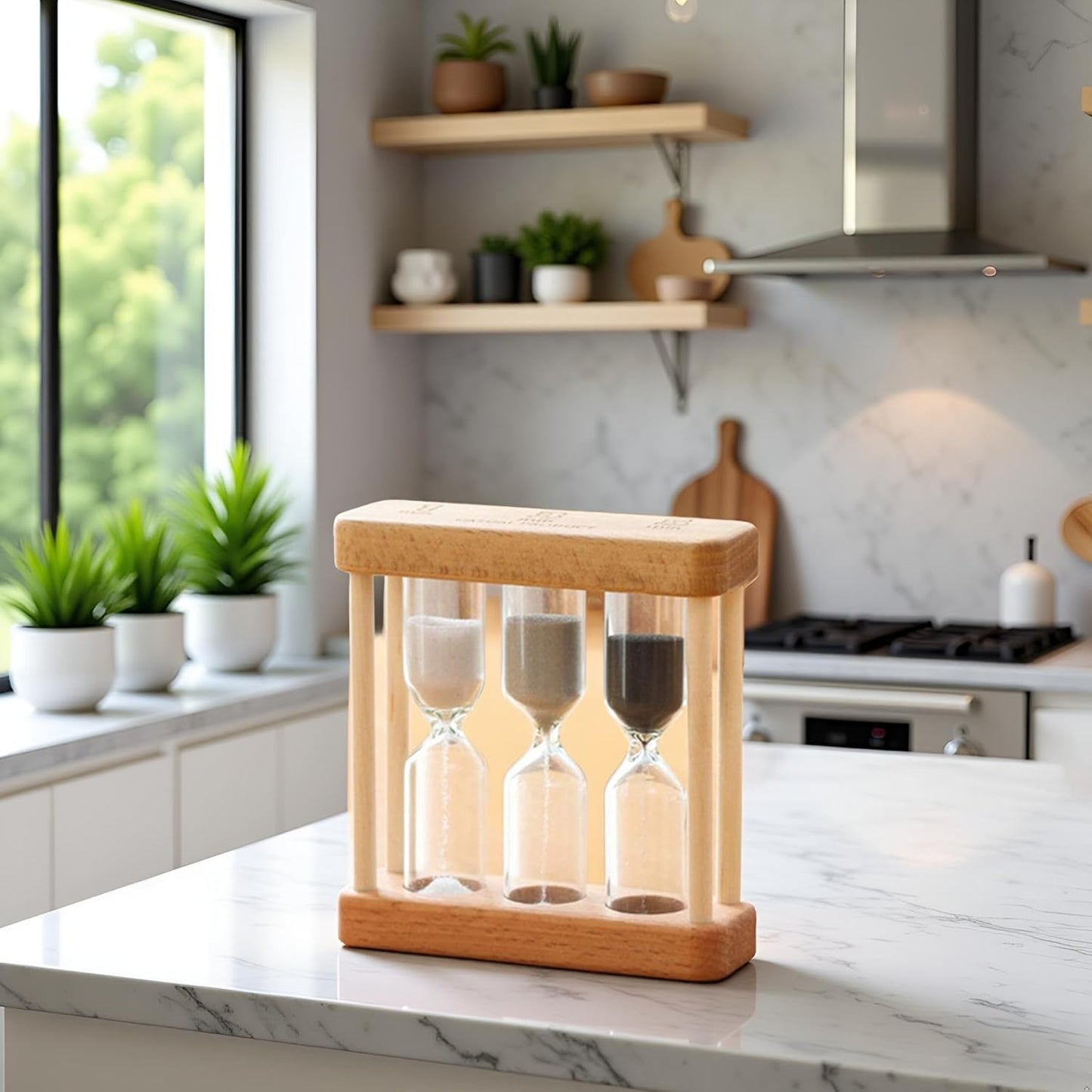 Wooden Sand Hourglass Timer for Kitchen & Home Décor