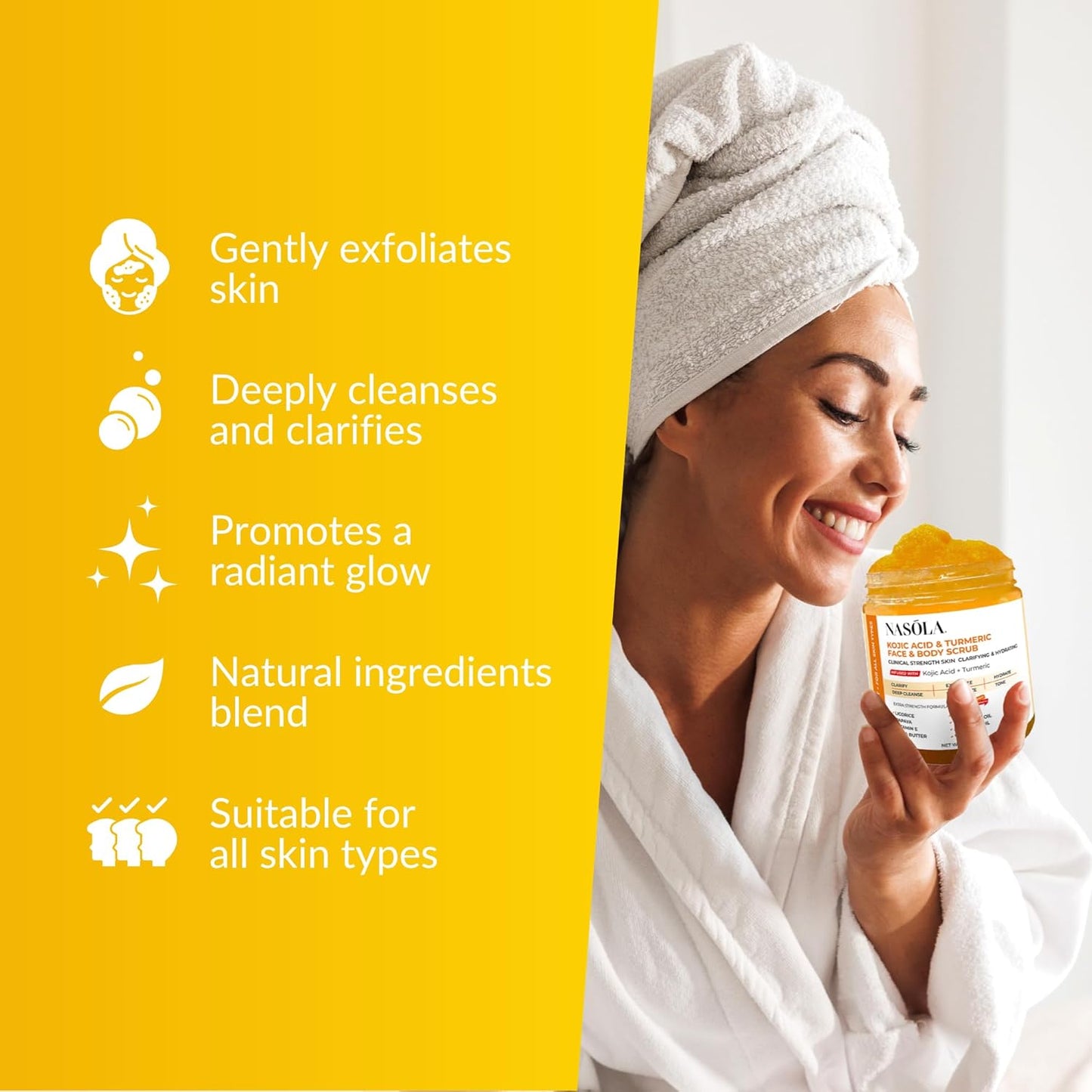 Kojic Acid & Turmeric Face and Body Scrub