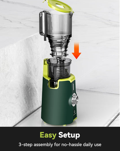 200W Cold Press Juicer with 4.35-Inch Wide Feed Chute