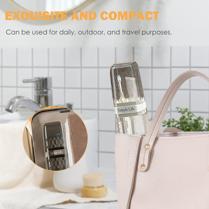 Portable Toothbrush Holder with Protective Travel Cover