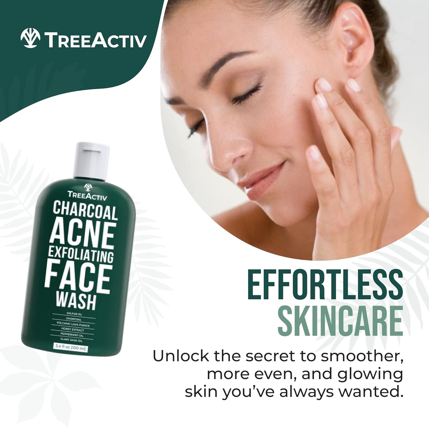 Charcoal & Sulfur Face Wash for Acne-Prone Skin