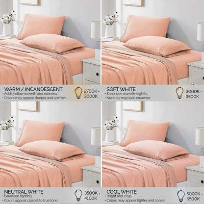King Size Pleated Microfiber Sheet Set with 21-Inch Extra Deep Pockets