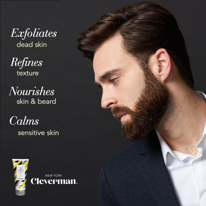Sensitive Face & Beard Scrub for Men with Peppermint