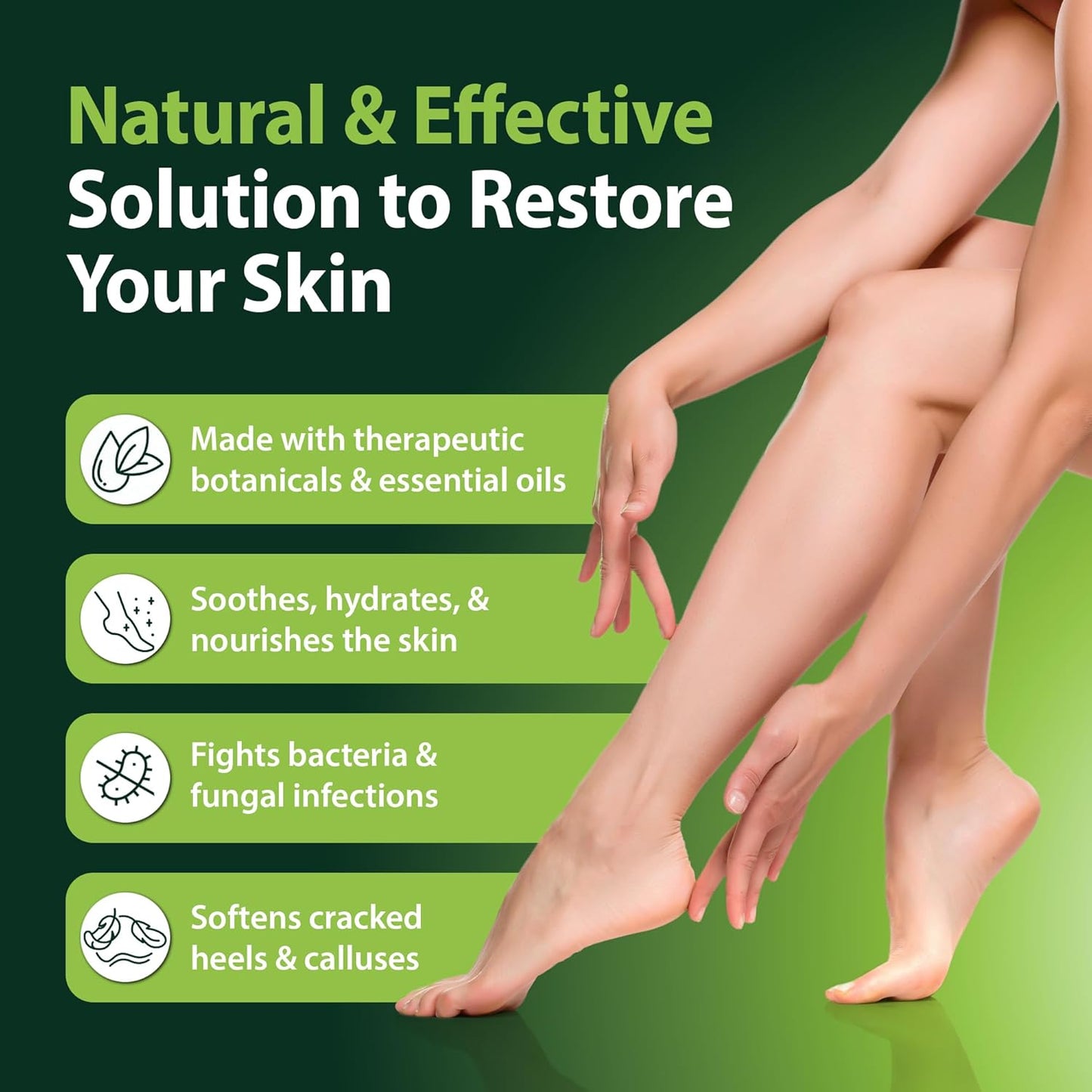 Tea Tree Foot & Body Oil for Dry Skin and Cracked Heels