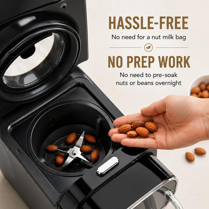 6-in-1 Plant-Based Milk Maker with Auto-Clean & Delay Start