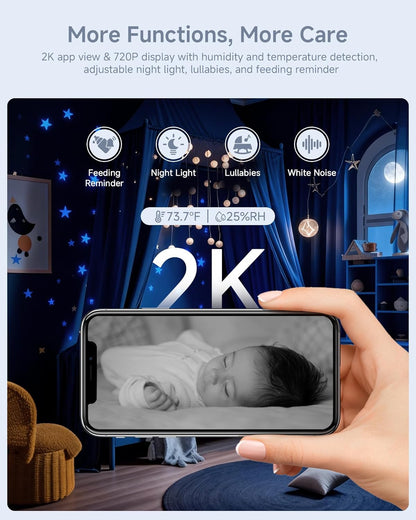 WiFi Baby Monitor with 5-Inch Display, Camera & Two-Way Audio