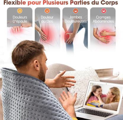 XXL 20x40 Electric Heating Pad with Auto Shut-Off & 6 Heat Settings