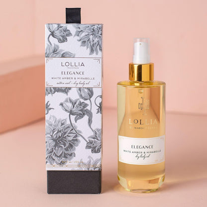 Scented Dry Body Oil with White Amber & Mirabelle