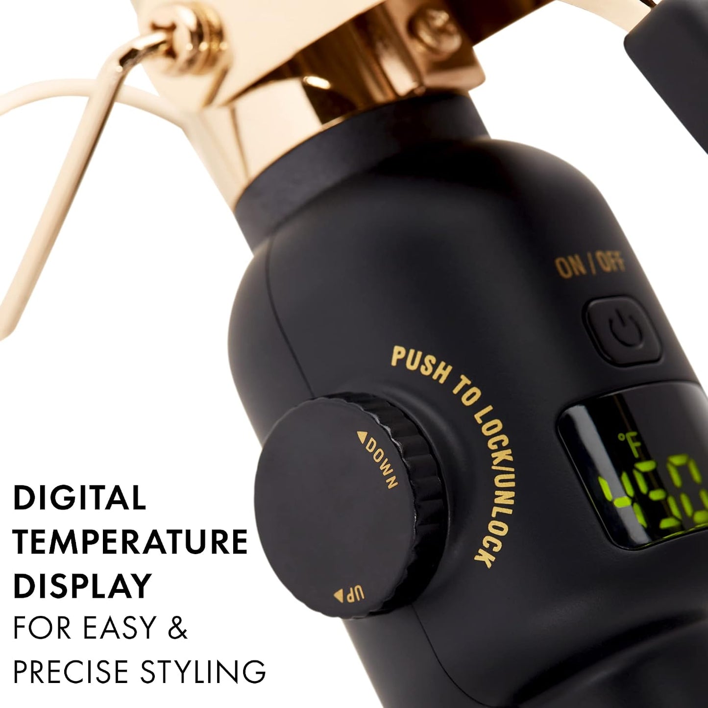 24K Gold 1-1/4 Inch Digital Curling Iron