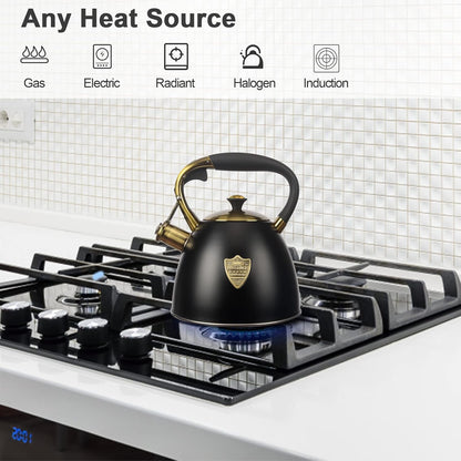 2.9-Quart Stainless Steel Whistling Tea Kettle for Stovetop