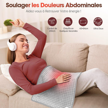 XXL 20x40 Electric Heating Pad with Auto Shut-Off & 6 Heat Settings