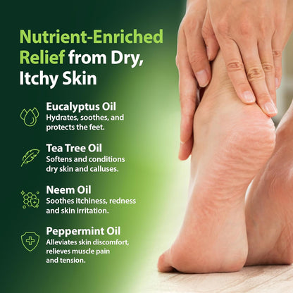 Tea Tree Foot & Body Oil for Dry Skin and Cracked Heels