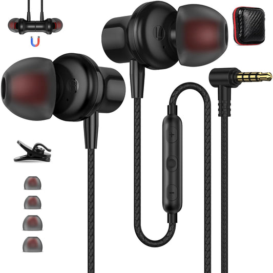 3.5mm Wired Earbuds with Microphone & Volume Control