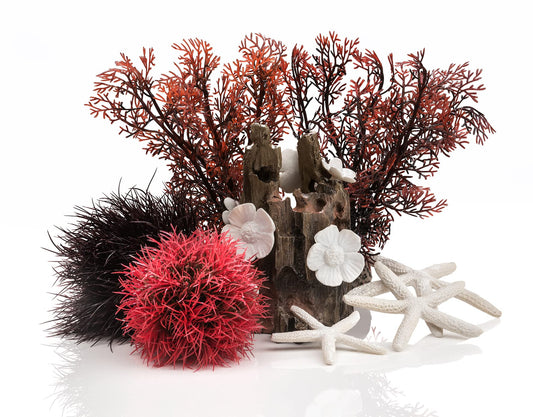 15L Red Forest Aquarium Décor Set