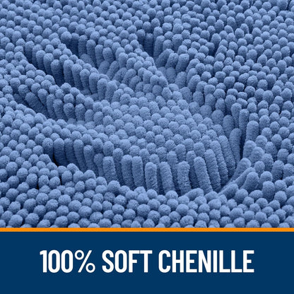 Extra Soft Chenille Bathroom Rug with Rubber Backing