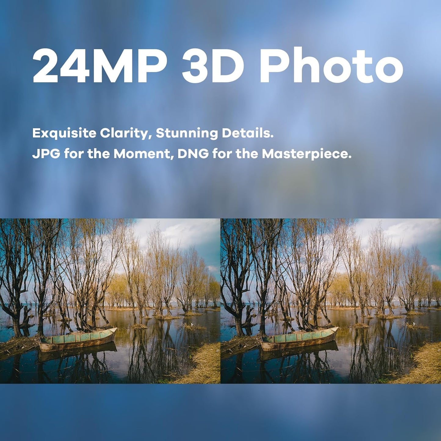 8K 3D Camera with Integrated Viewer & 4K 60FPS Video Recording