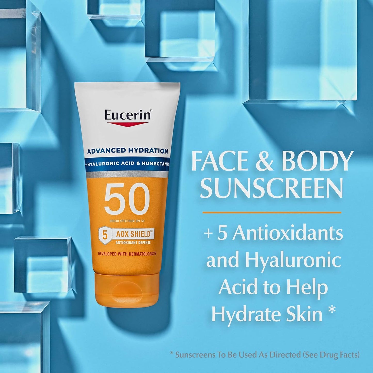 SPF 50 Sunscreen Lotion Set with Hyaluronic Acid