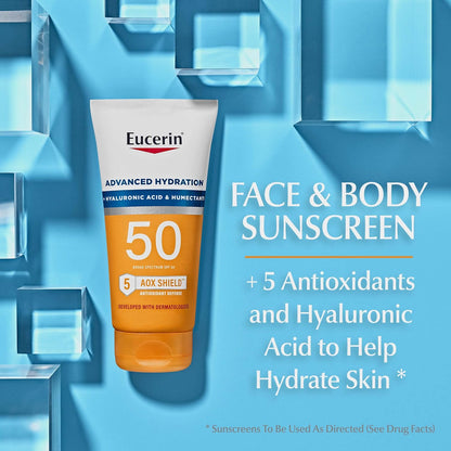 SPF 50 Sunscreen Lotion Set with Hyaluronic Acid