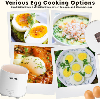 Rapid Mini Egg Cooker with Auto Shut-Off & Steaming Function