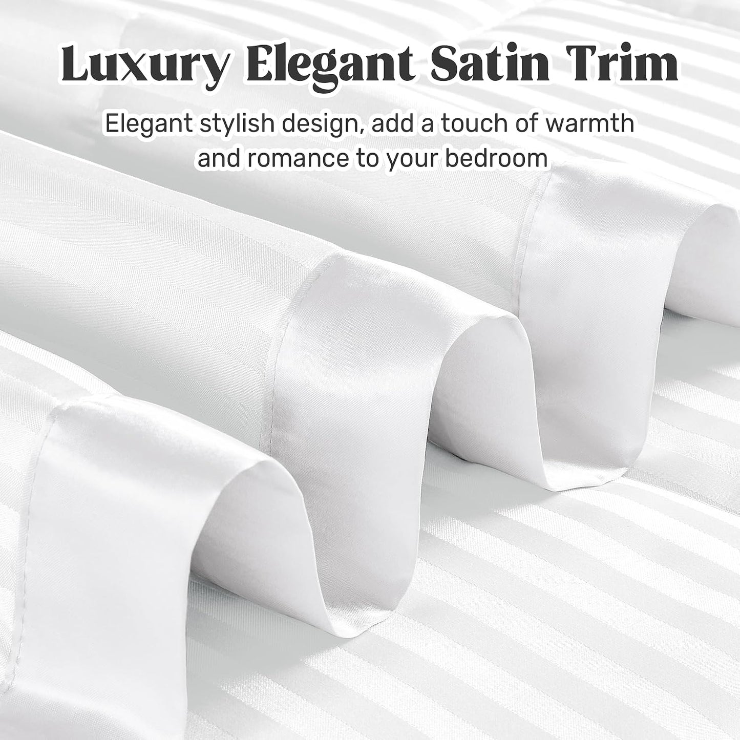 Queen Size Lightweight Down Alternative Blanket with Satin Trim
