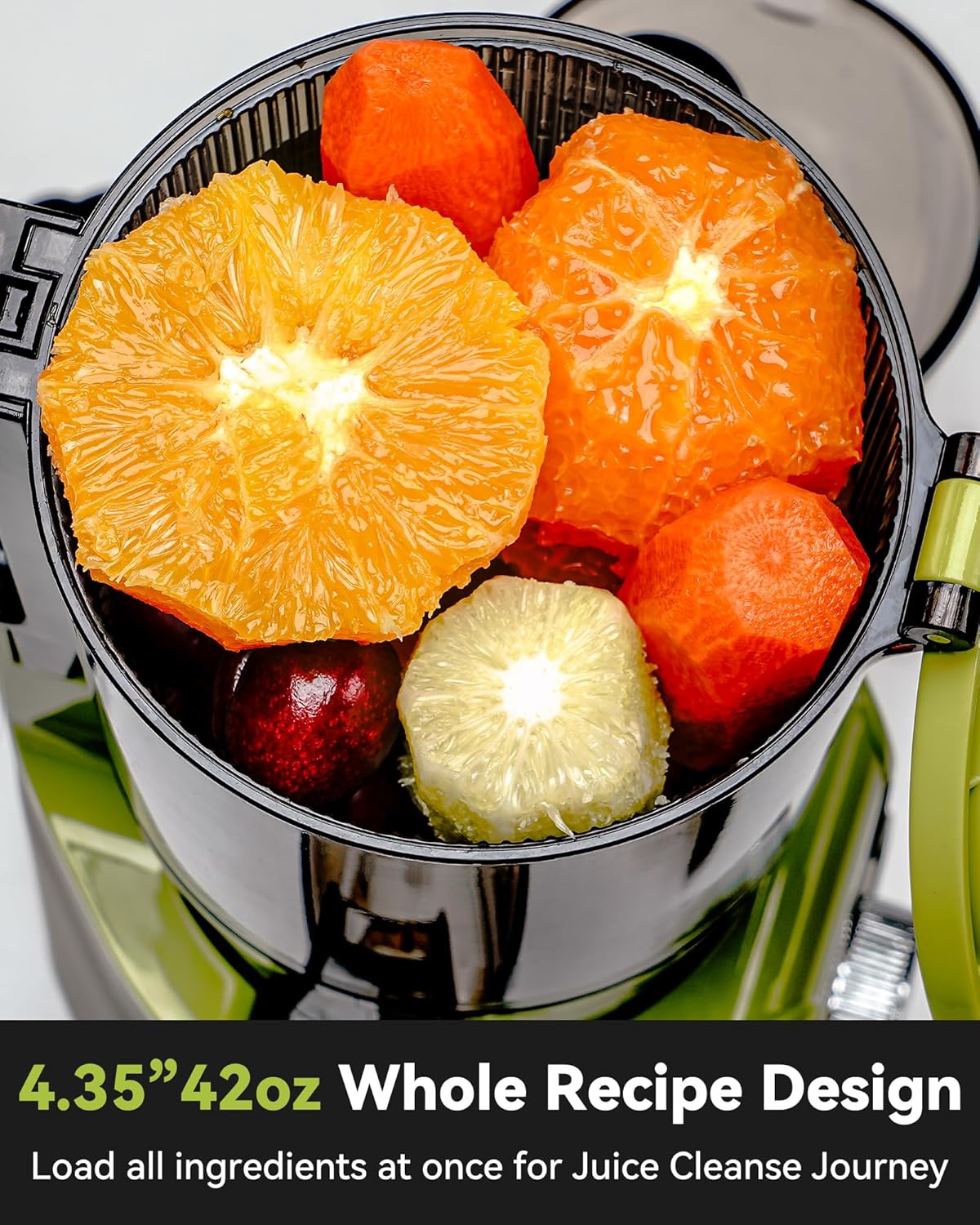 200W Cold Press Juicer with 4.35-Inch Wide Feed Chute