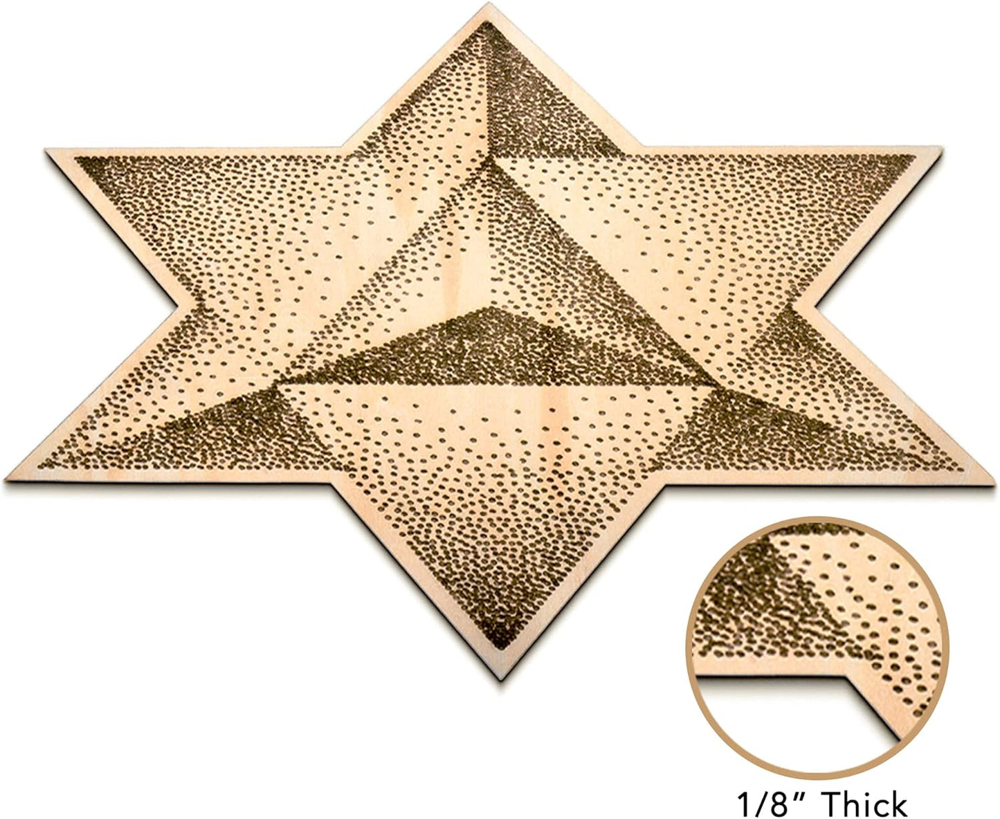 12-Inch Merkabah Sacred Geometry Wood Wall Art