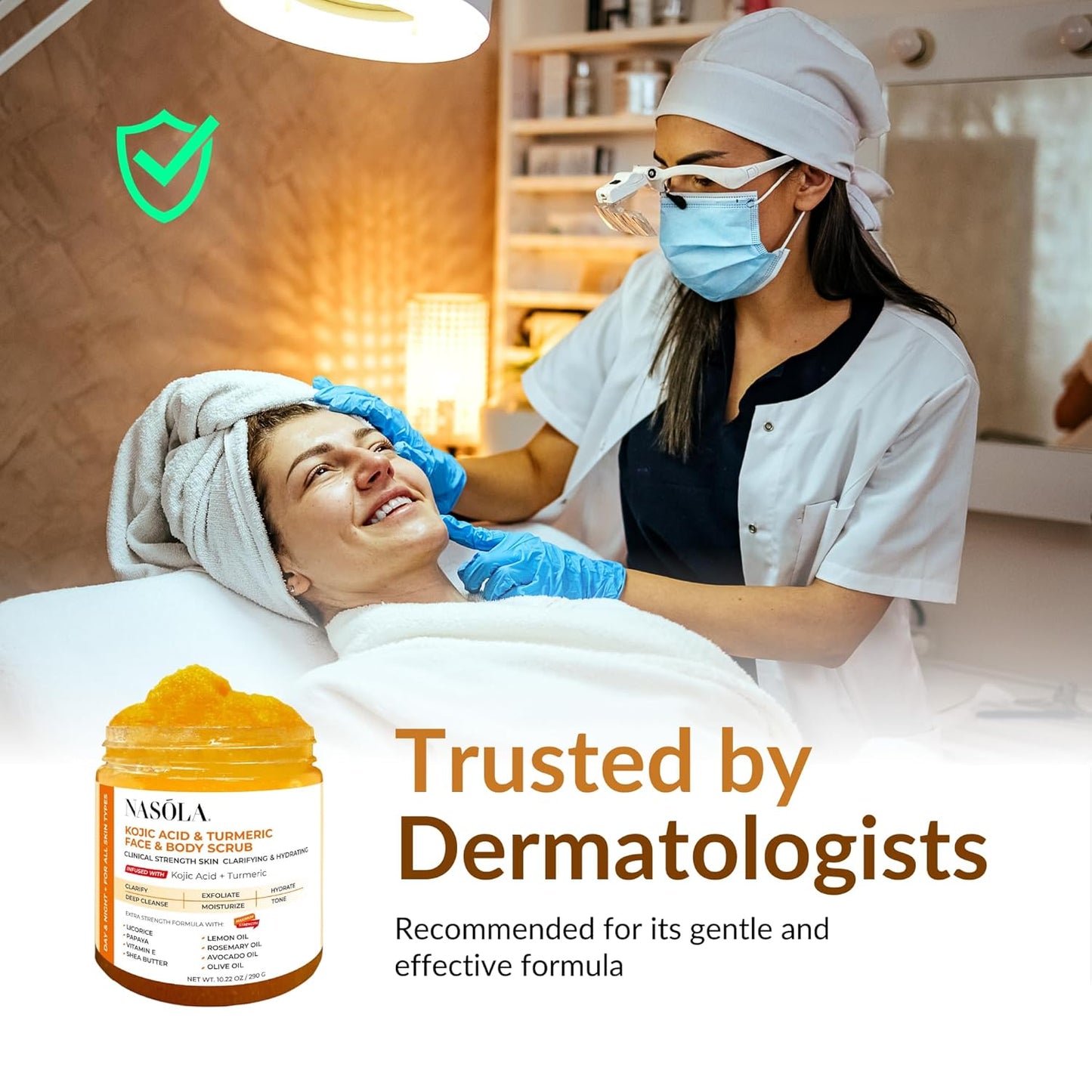 Kojic Acid & Turmeric Face and Body Scrub