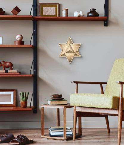 12-Inch Merkabah Sacred Geometry Wood Wall Art