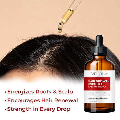 Natural Hair Growth Oil Blend with Rosemary & Castor Oil