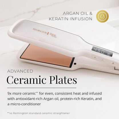 2-Inch Ceramic Hair Straightener with Argan Oil & Keratin
