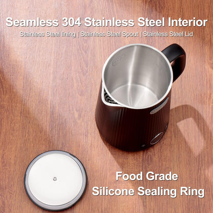 1.7L Double Wall Stainless Steel Electric Kettle with Auto Shut-Off