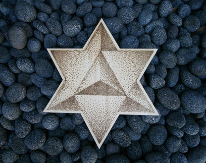 12-Inch Merkabah Sacred Geometry Wood Wall Art