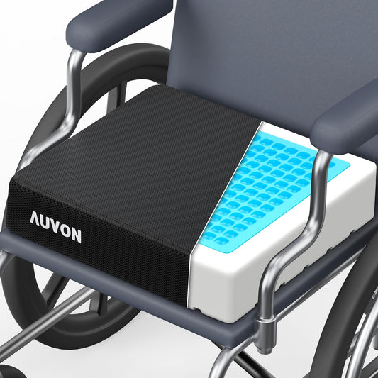 Cooling Gel Wheelchair Seat Cushion with Memory Foam Support
