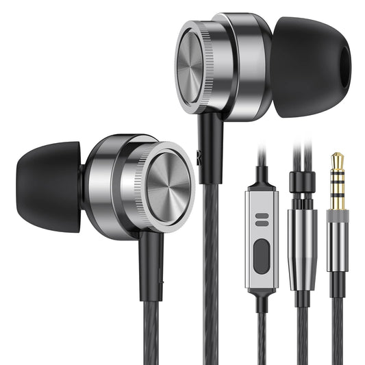 3.5mm Wired Earbuds with Microphone & Heavy Bass