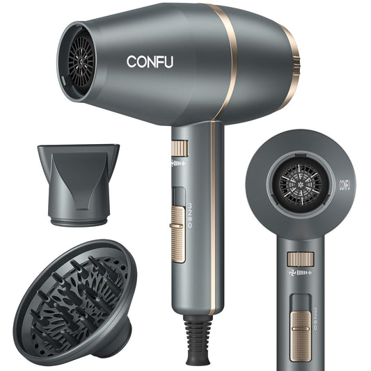 1875W Ionic Hair Dryer with Diffuser & Styling Attachments