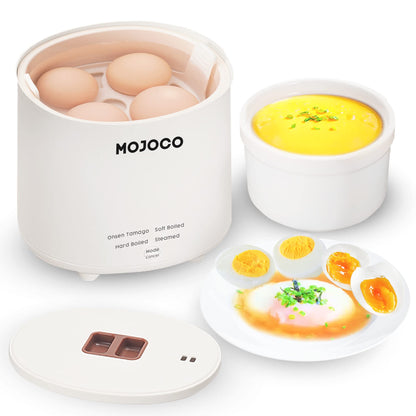 Rapid Mini Egg Cooker with Auto Shut-Off & Steaming Function