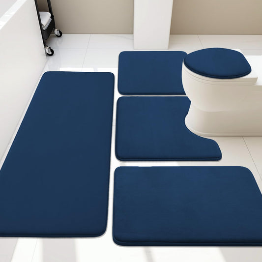 5-Piece Memory Foam Bathroom Rug Set